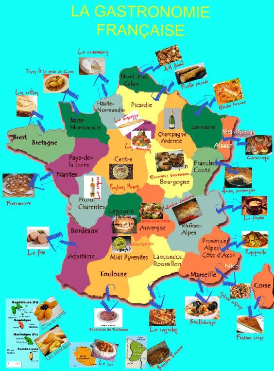 carte gastronomique france